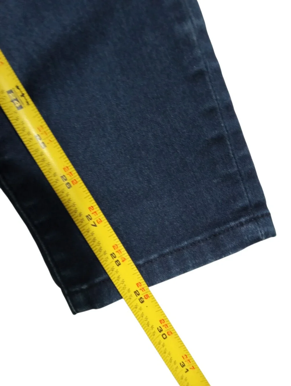 Tory Burch Stretch Side Zip Skinny Jeans Dark Indigo Pull On Denim Sz 26
